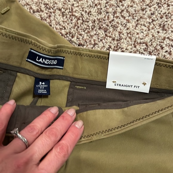 NWT Men’s Land’s End Straight fit Trousers - Picture 2 of 4